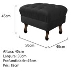 Kit 02 Puffs Retrô Luis Xv Suede Preto - Amarena Móveis