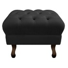 Kit 02 Puffs Retrô Luis Xv Suede Preto - Amarena Móveis