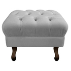 Kit 02 Puffs Retrô Luiz Xv Capitonê Para Sala E Quarto Suede