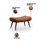 Kit 02 Puffs Sher Corano Pés Palito De Ferro - D'rossi - Nozes