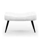 Kit 02 Puffs Sher Facto Branco Dunas Pés Palito De Ferro - D'