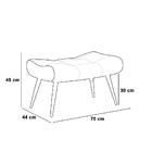 Kit 02 Puffs Sher Facto Preto Pés Palito De Ferro - D'rossi