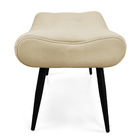 Kit 02 Puffs Sher Suede Bege Pés Palito De Ferro - D'rossi