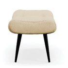 Kit 02 Puffs Sher Veludo Luxo Off White A129 Pés Palito De Fe