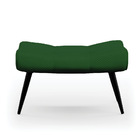 Kit 02 Puffs Sher Veludo Luxo Verde A136 Pés Palito De Ferro