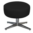 Kit 02 Puffs Sofia Base Giratória Metal Corano Preto - Amaren