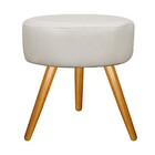 Kit 02 Puffs Sofia Palito Mel Suede Bege - Amarena Móveis