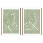 Kit 02 Quadros De Parede Decorativo Canvas Silhueta 60 Cm - D