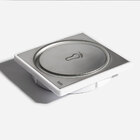 Kit 02 - Ralo Click Inteligente Inox 10x10 Cm + Porta Grelha