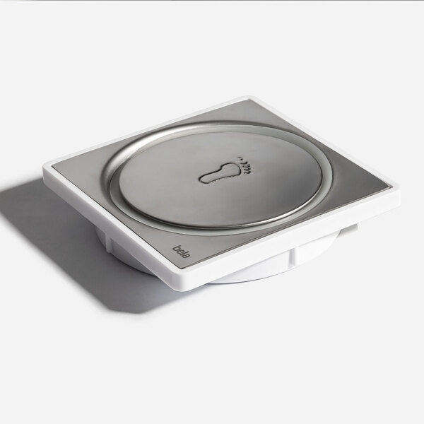 Kit 02 - Ralo Click Inteligente Inox 10x10 Cm + Porta Grelha