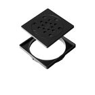 Kit 02 - Ralo Com Fecho + Porta Grelha 10x10 Cm (preto)