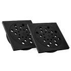 Kit 02 - Ralo Com Fecho + Porta Grelha 15x15 Cm (preto)