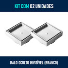 Kit 02 - Ralo Oculto Invisível 10x10 Cm Com Tela (branco)