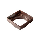 Kit 02 - Ralo Oculto Invisível 10x10 Cm Com Tela (marrom)