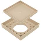Kit 02 - Ralo Quadrado Para Embutir No Porcelanato (bege)