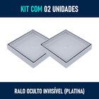 Kit 02 - Ralo Quadrado Para Embutir No Porcelanato (platina)