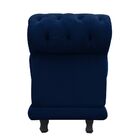 Kit 02 Recamier Barcelona Namoradeira Calçadeira Suede Azul M