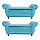 Kit 02 Recamier Com Baú Itália Namoradeira Calçadeira Suede -