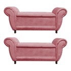 Kit 02 Recamier Com Baú Itália Namoradeira Calçadeira Suede M