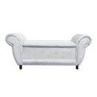 Kit 02 Recamier Com Baú Itália Namoradeira Calçadeira Suede M