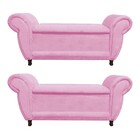 Kit 02 Recamier Com Baú Italia Namoradeira Calçadeira Suede R