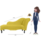 Kit 02 Recamier Namoradeira Divã Lado Direito E Esquerdo Oliv