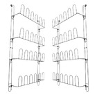 Kit 02 Sapateira De Porta Ou Parede Em Aço Aramado Preto