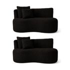 Kit 02 Sofá Decorativo Curvo Orgânico Nature Gaia Boucle - Mo