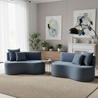 Kit 02 Sofá Decorativo Curvo Orgânico Nature Gaia Suede - Mon