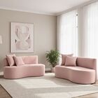 Kit 02 Sofá Decorativo Curvo Orgânico Nature Gaia Suede - Mon