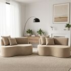 Kit 02 Sofá Decorativo Curvo Orgânico Nature Gaia Suede - Mon