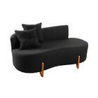 Kit 02 Sofá Orgânico 2 Lugares C/2 Almofadas Curvo Sala Recep