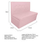 Kit 02 Sofás Anabela Suede Rosa Bebê - Doce Sonho Móveis