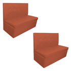 Kit 02 Sofás Anabela Suede Terracota - Amarena Móveis