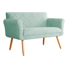 Kit 02 Sofás Isabela Veludo Cores - Ds Estofados - Acqua