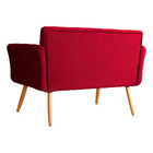 Kit 02 Sofás Isabela Veludo Cores - Ds Estofados - Vermelho
