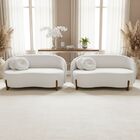 Kit 02 Sofás Orgânicos 2 Lugares C/2 Almofadas Curvo Sala Rec