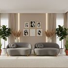 Kit 02 Sofás Orgânicos 2 Lugares C/2 Almofadas Curvo Sala Rec