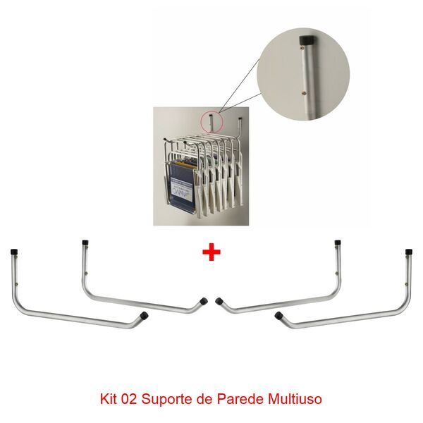 Kit 02 Suporte De Parede Para Cadeiras De Praia Em Alumínio