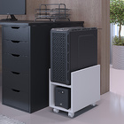 Kit 02 Suportes Para Cpu E Nobreak Com Rodízios Guide L03 Bra