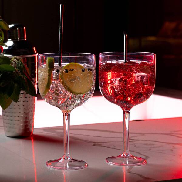 Kit 02 Taças De Gin Acrílico Ps 600ml Uz-k045 Uz Utilidades -