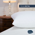 Kit 02 Travesseiros Toque De Pluma Pena Percal 180 Fios 50x70