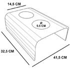 Kit 02un Esteira Sofá Porta Copo Laqueada Colorida Amarelo