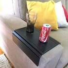 Kit 02un Esteiras Decorativa Laqueada Apoio Sofá Lisa Preto