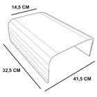 Kit 02un Esteiras Decorativa Laqueada Apoio Sofá Lisa Preto