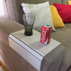 Kit 02un Esteiras Reta Flexível P/braço Sofá Bege Nude