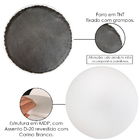 Kit 03 Assentos Redondo Banqueta Cadeira Estofados Poltronas