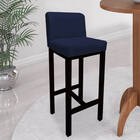 Kit 03 Banqueta Alta Com Encosto Aila Cozinha Balcão Bistrô B