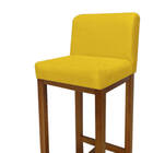 Kit 03 Banqueta Alta Com Encosto Aila Cozinha Balcão Bistrô B