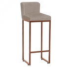 Kit 03 Banqueta Alta Com Encosto Lucca Industrial Cozinha Bal